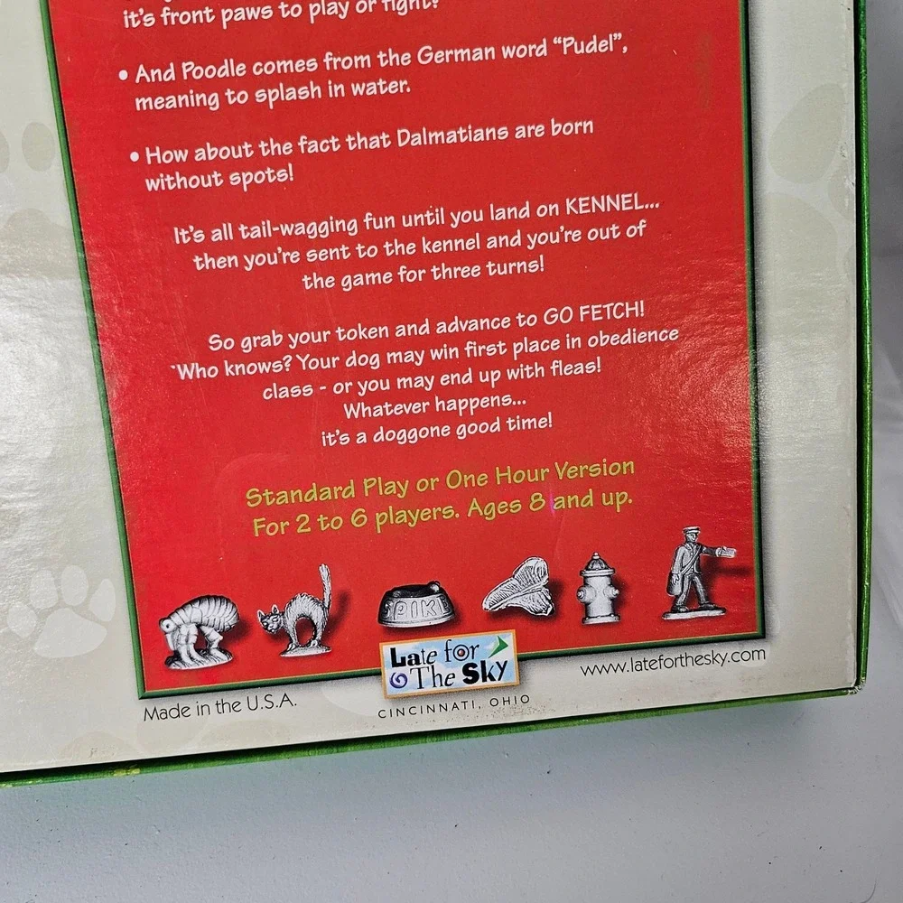 Dog-opoly Monopoly Property Trading Board Game Complete Set Dogs Made‎ in USA
